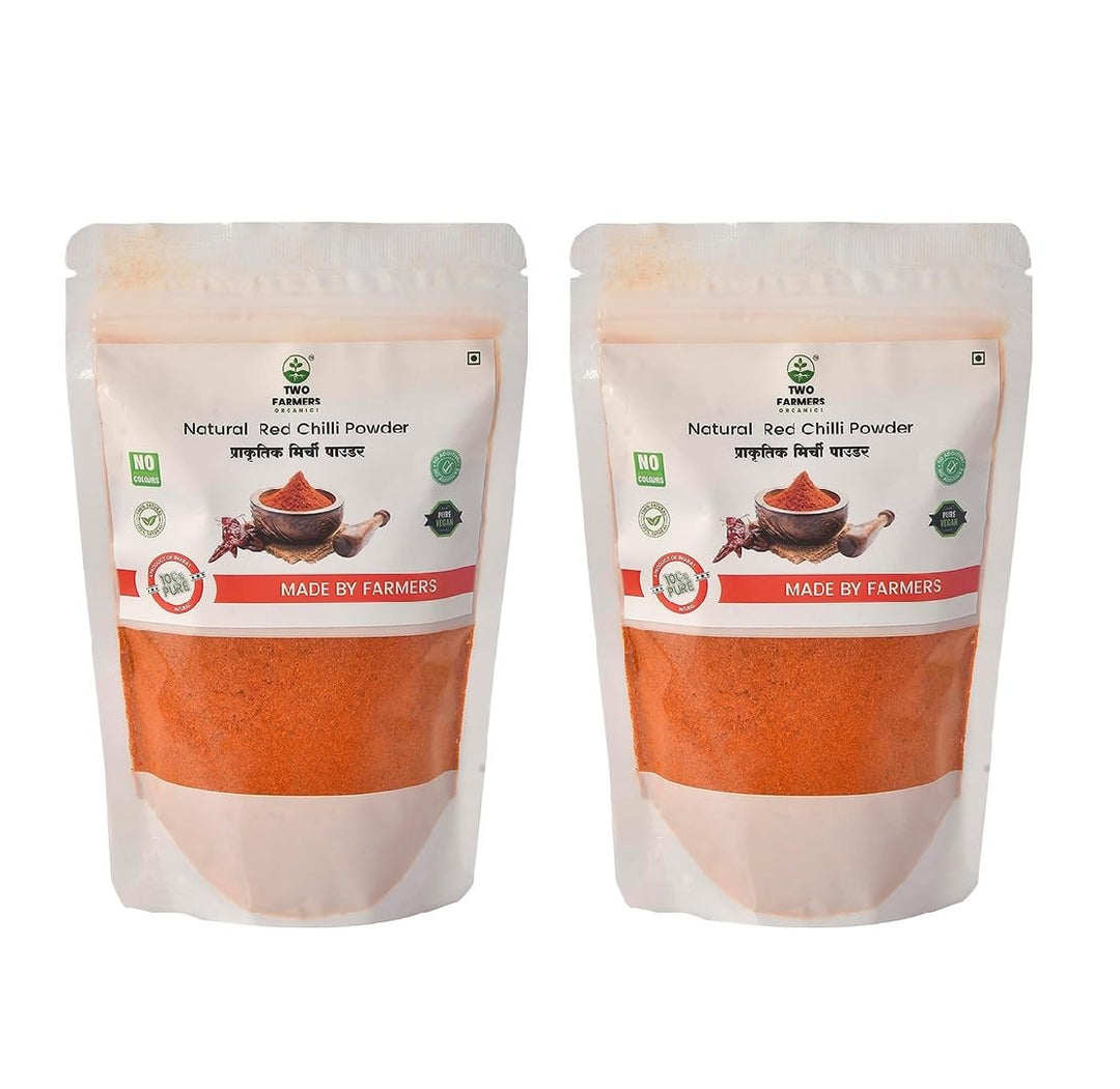 Organics Natural Red Chilli Powder - 400 Grams (Pack of 2)