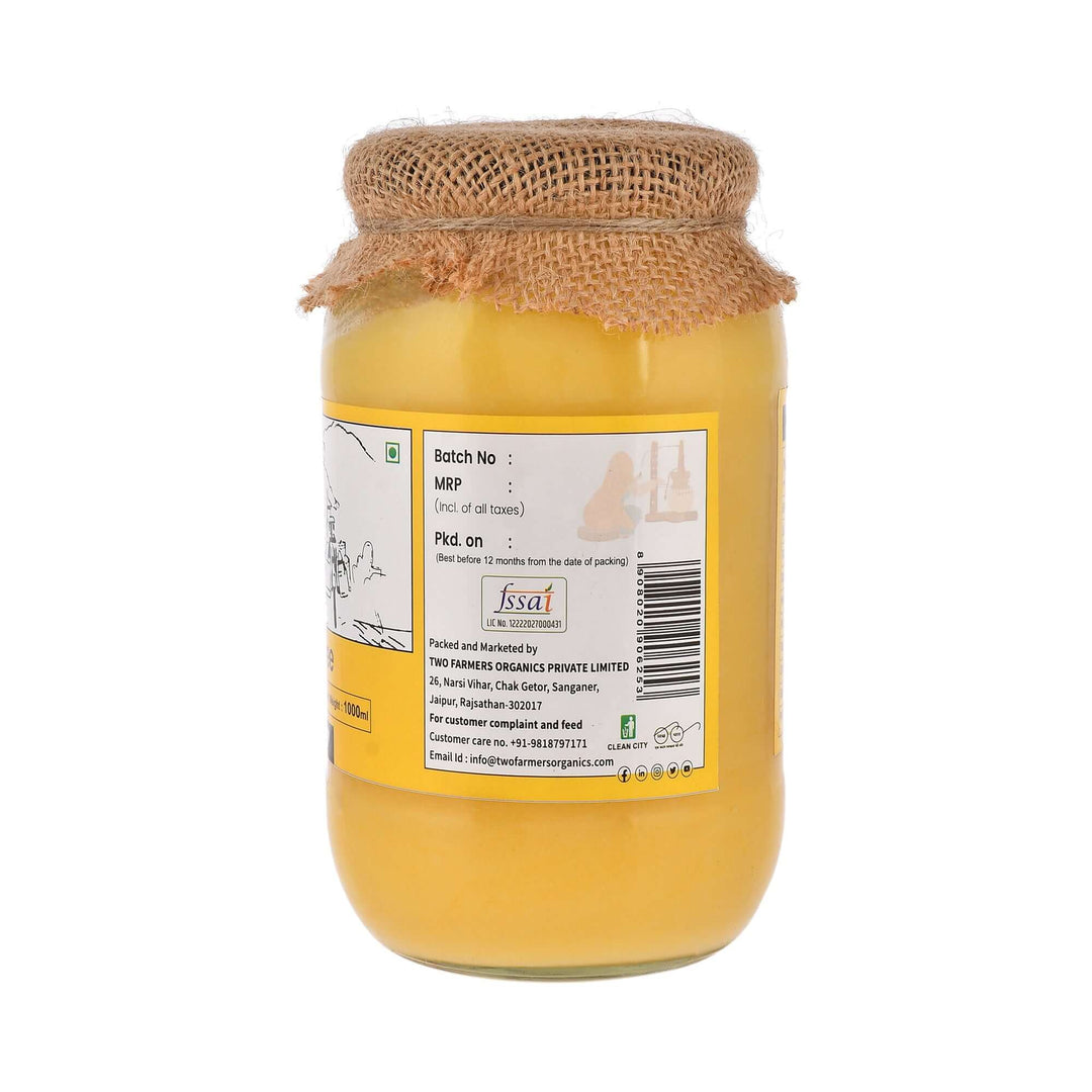 A2 Gir Cow Ghee 1000ML - twofarmersorganics