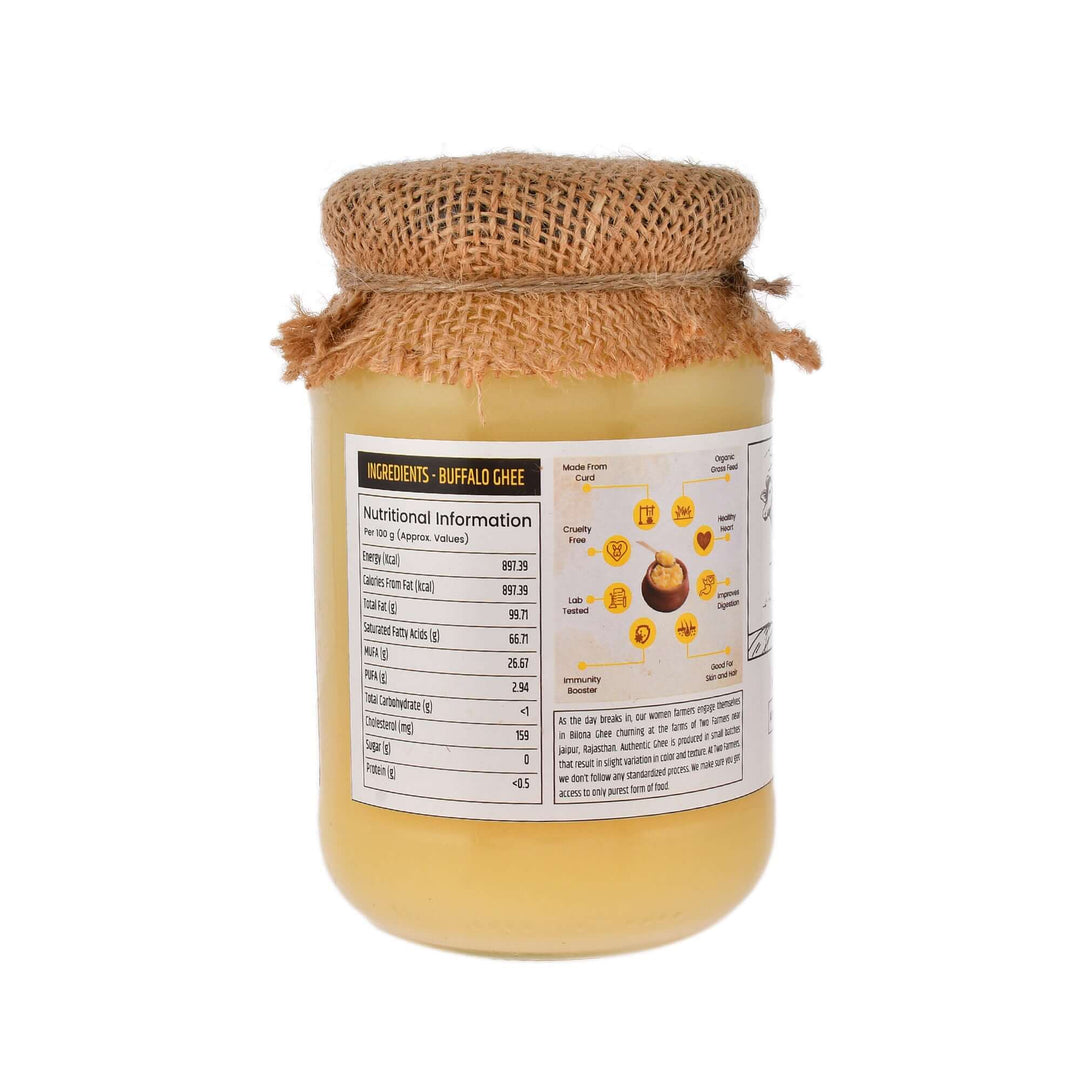 A2 Buffalo Ghee 500ML - twofarmersorganics