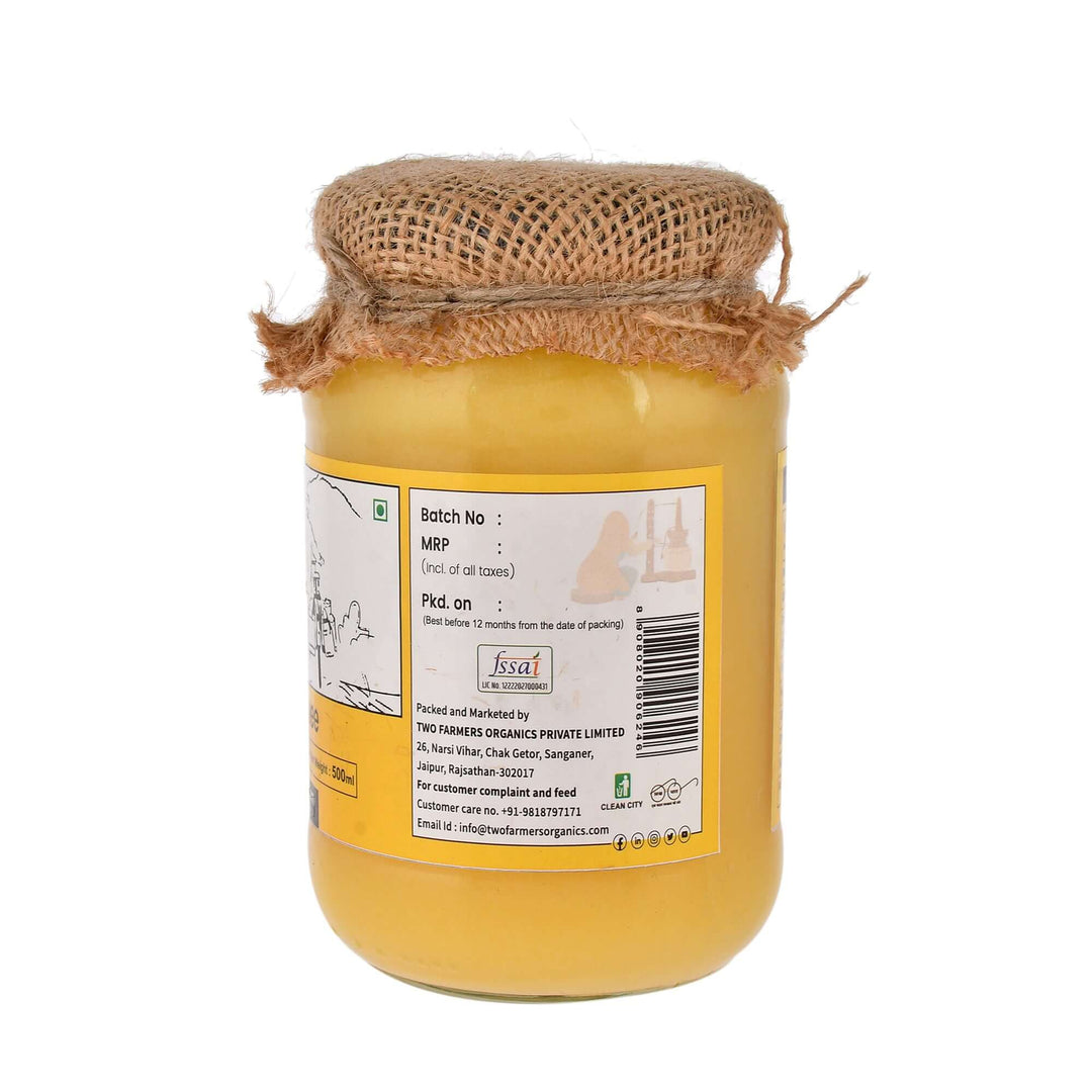 A2 Gir Cow Ghee 500ML - twofarmersorganics